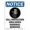 Signmission OSHA Sign, Fall Protection Area With Symbol, 5in X 3.5in Decal, 10PK, 3.5" W, 5" H, Portrait, PK10 OS-NS-D-35-V-12443-10PK - alternate 1